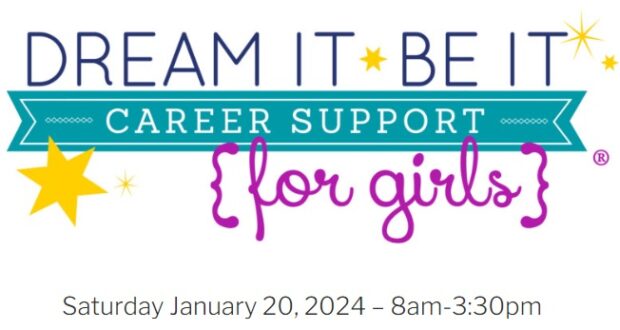 image of a header for the dream it be it career support for girls