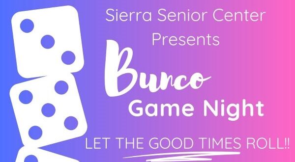 Image of a flyer for the bunco game night