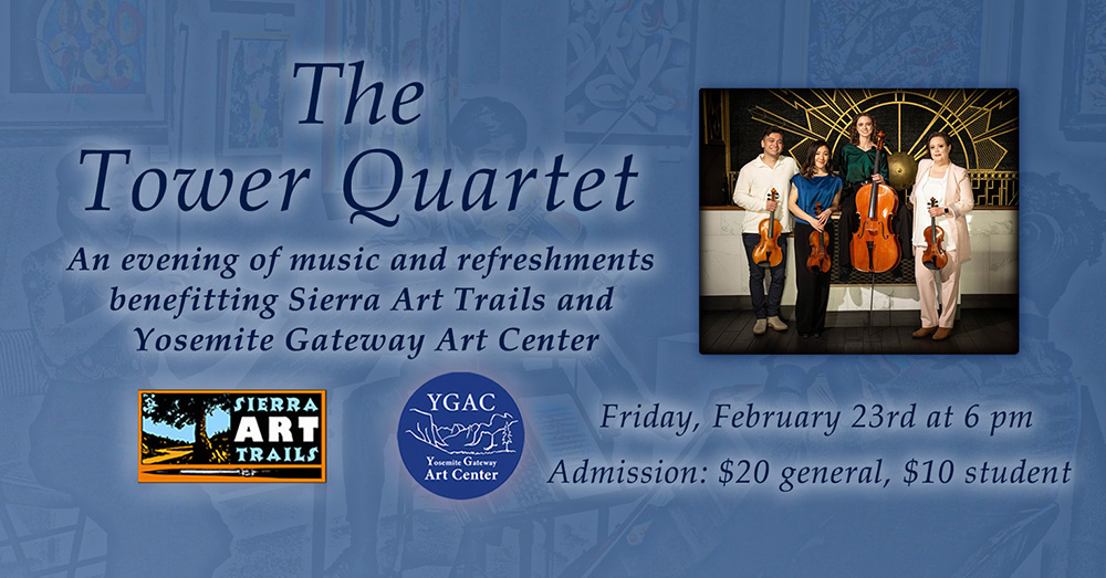 image of a flyer for the tower quartet band 