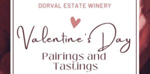 image of a flyer for the valetines day event at dorval winery