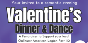 image of a flyer for the valentines' dinner and dance event