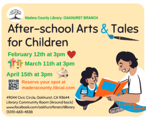 Image of a flyer for the afterschool arts and tales for children