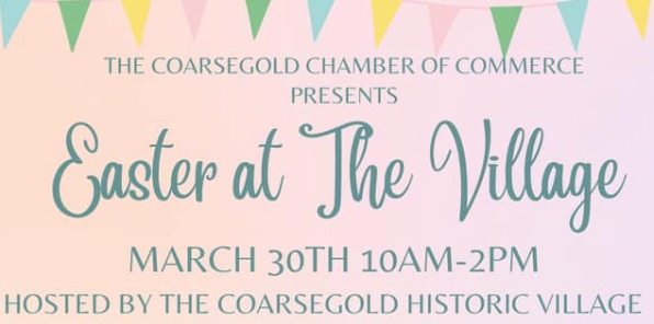 image of a flyer for Easter at the Coarsegold Village