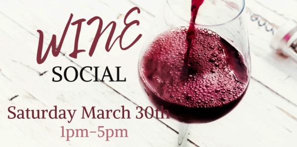 image of a flyer for the monthly wine social at Dorval