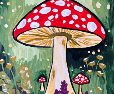 image of a painted mushroom