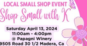 image of a flyer for the local small shop event Papagni winery