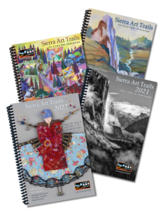Image of past years Sierra Art Trails catalogs.
