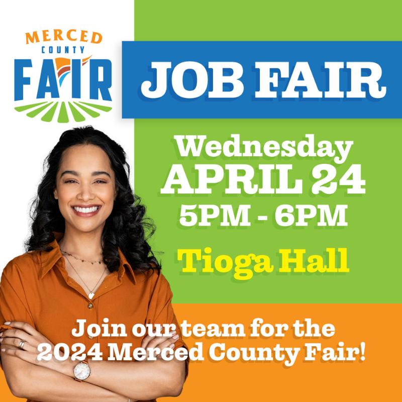 Image of a flyer for Merced County Fair Job Fair