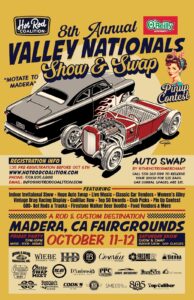 Hot Rod Show Flyer, with two classic cars on the front of it