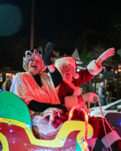 Mrs. Claus and Santa at Christmas Parade