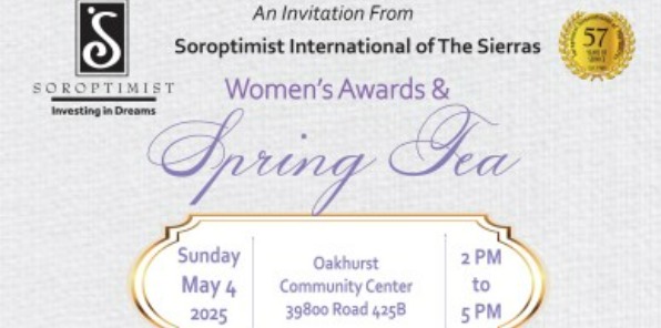 Image of a flyer for soroptimist women's spring tea