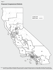 Proposed map for California Proposition 50 redistricting