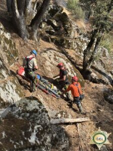 suspicious vehicle Members of the MCSO Search and Rescue team prepare to recover a body in treacherous terrain
