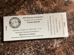 Mariposa Friends Of The Fairgrounds Foundation Presents Sausage & Suds