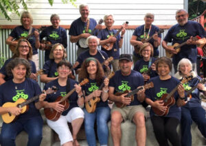 The Mariposa Ukulele Ensemble performed on Saturday, August 16 at the Music On The Green festival