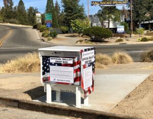 Ballot Drop Box in North Fork election