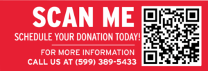 Chukchansi Gold Community Blood Drive QR code for appointment scheduling