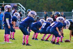 Yosemite Badgers peewee team in action