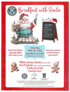 Oakhurst Kiwanis Presents Breakfast with Santa December 6