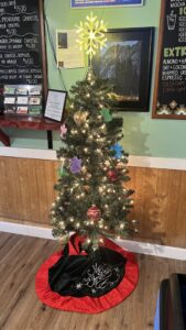 Angel Tree at Hot Shot Coffee in North Fork