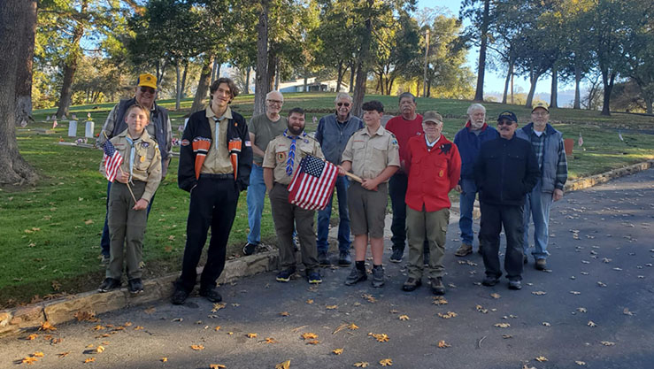 North Fork Lions Club and Scout Troop 357 Honor Veterans