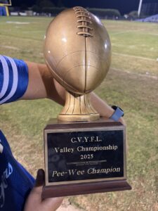 Central Valley Youth Football League 2025 Pee-wee Championship trophy