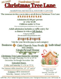 Stroll Through Christmas Tree Lane at the Mariposa Museum