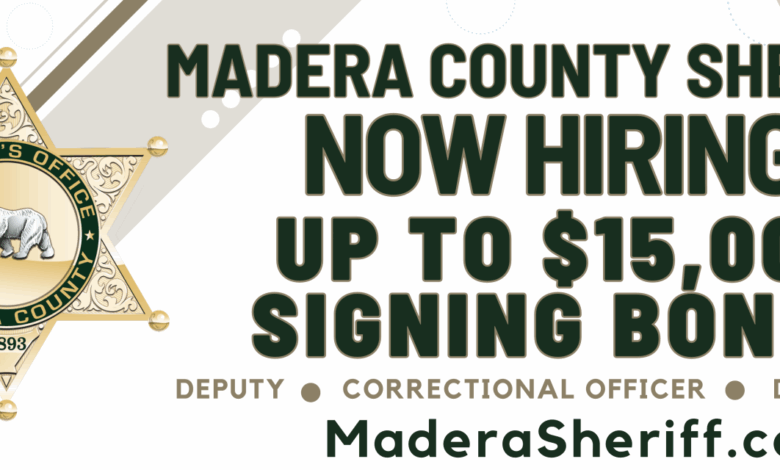 Madera County Sheriff's Office is hiring!