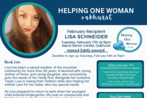 Helping One Woman February Recipient: Lisa Schneider