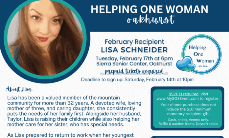 Helping One Woman February Recipient: Lisa Schneider