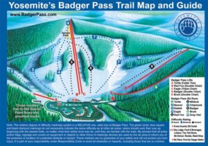 Yosemite, Badger Pass Ski Area Map