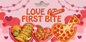Image of a flyer for love at first bite event at tesoro viejo