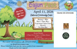 Oakhurst Sunrise Rotary's 31st Annual Cajun Fest