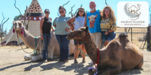 Image of the Texas Camel Corps at the Patient feather ranch rescue