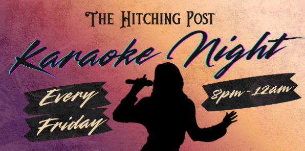 Image of a flyer for karaoke night at the hitching post