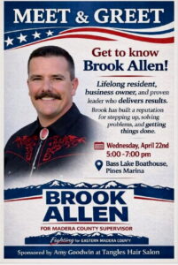 image of a flyer for a meet and greet with Brook Allen