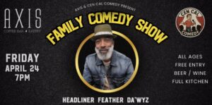 Image of a flyer for the family comedy show at axis