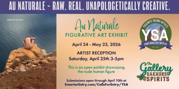Image of a flyer for Au Naturale figurative art exhibit