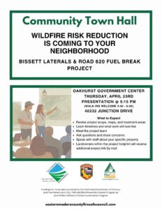 Picture of EMC Fire Safe Council Town Hall Meeting flyer.