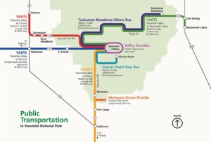 Photo of the YARTS route map.