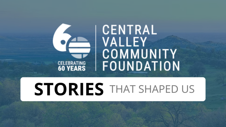 Photo of Central Valley Community Foundation celebrating 60 years logo.