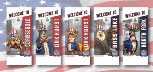 Photo of the Communities Welcome Art Banners of Eastern Madera County.