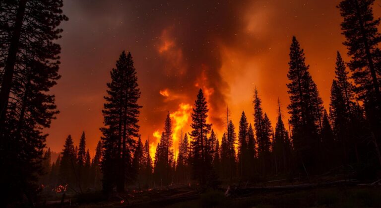 Photo of a forest fire