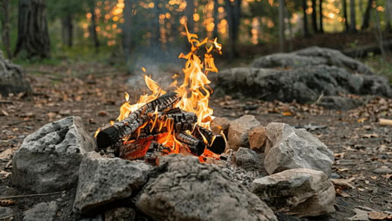 Photo of a campfire