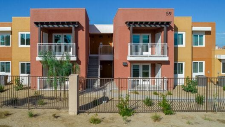 Photo of affordable housing complex in California.