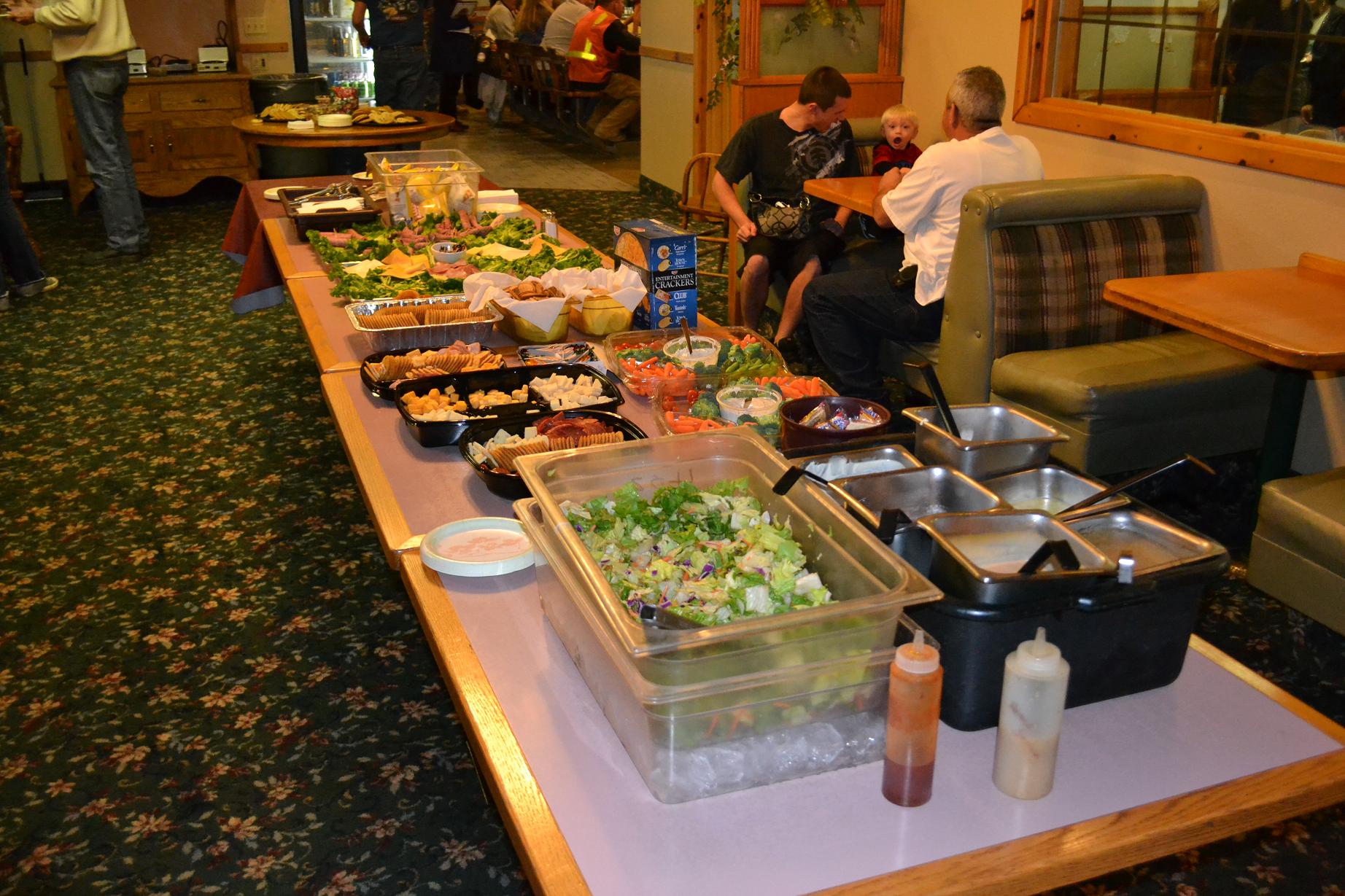 Ol Kettle lays out a spread for farewell party