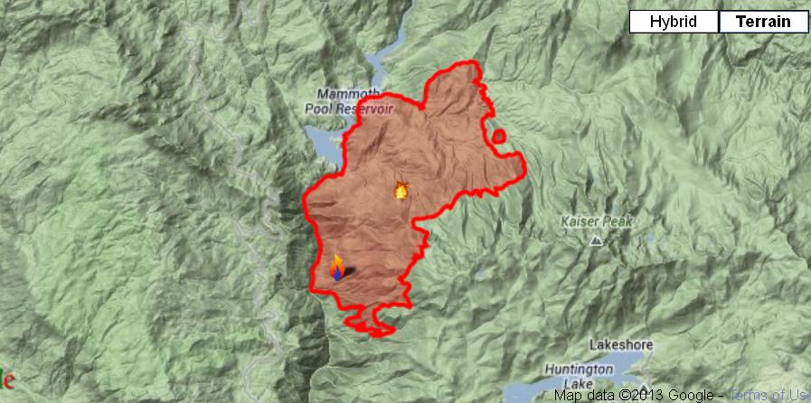 Map of Aspen Fire 8-1-13 - inciweb.org