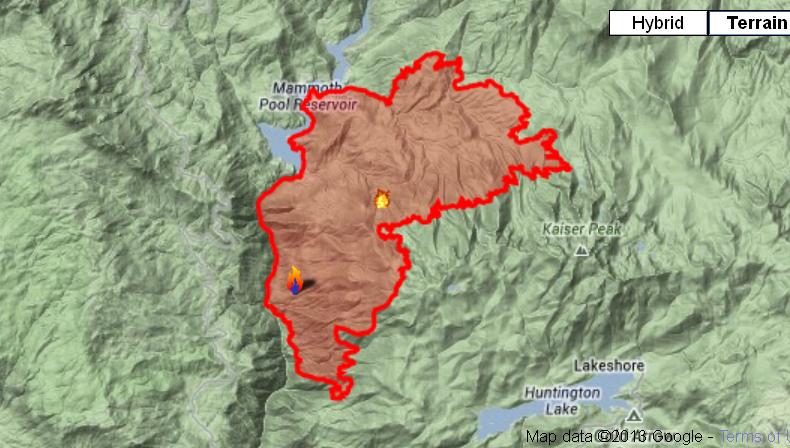 Map of the Aspen Fire 8-5-13