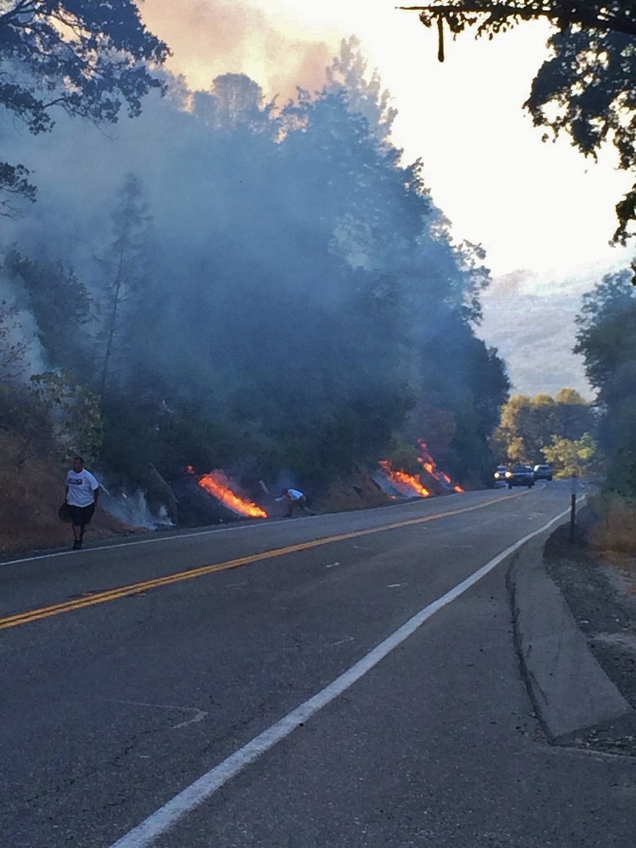Bug Fire before engines arrive 6-17-15 - photo by Christopher Landon Haynes