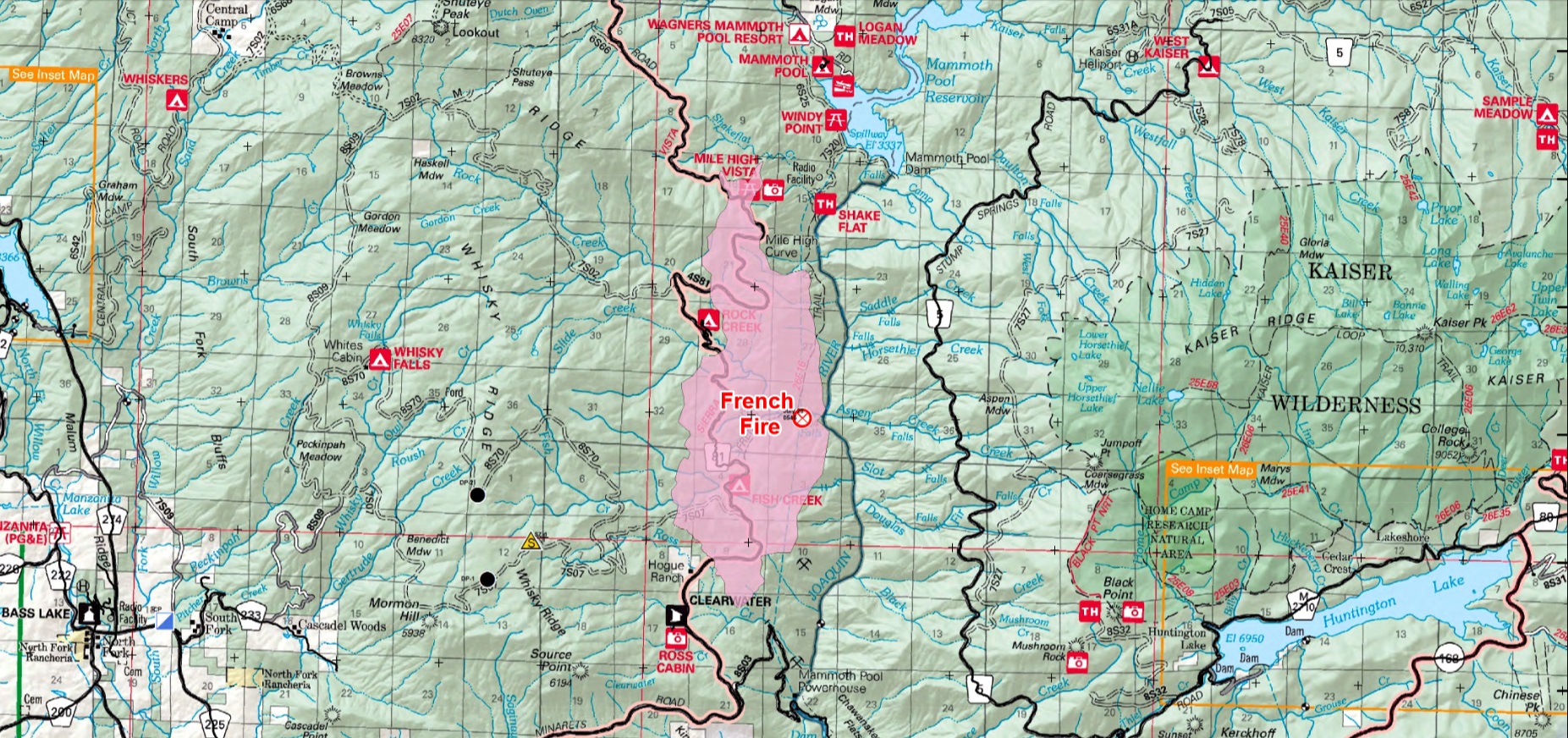 French Fire closeup map 7-30-14